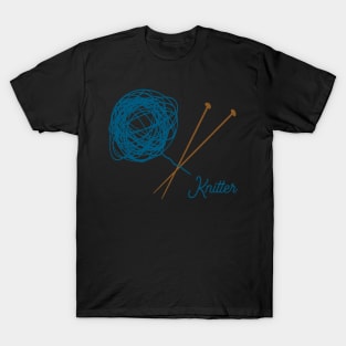 Knitter, ball of wool and knitting needles T-Shirt